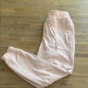 lululemon athletica Waffle Texture Pink Joggers, Size Medium